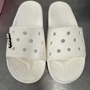 Crocs Unisex/Adult Classic Slide V2 Sandal White US Men's 8 Women's 10